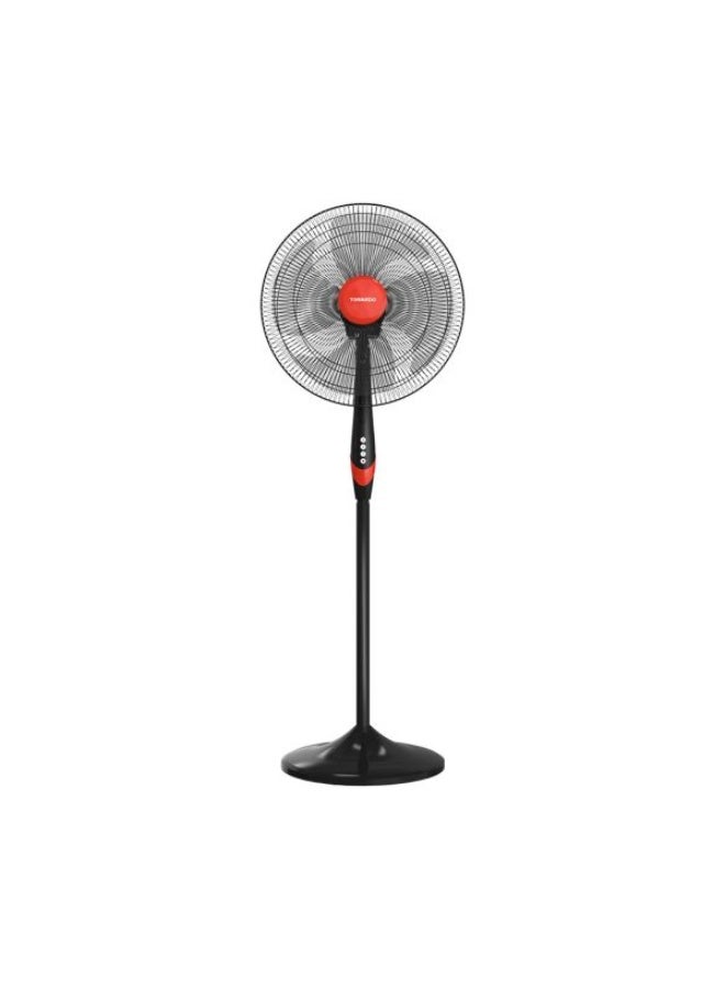 Tornado 18-inch 4-blade stand fan, black and red, TSF-18XW - Image 1